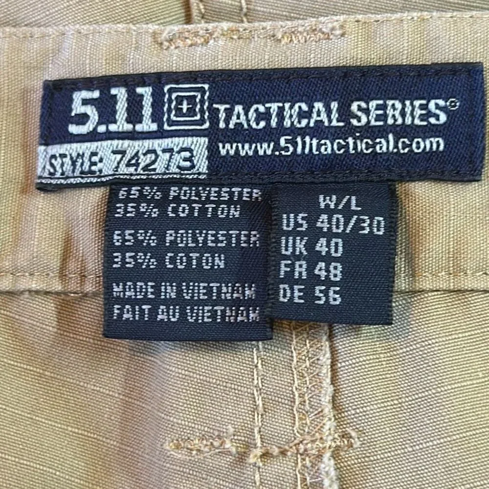 5.11 Tactical Men's Tactical  Pro Pants Cargo Utility Style‎ 74273 size W40 L30